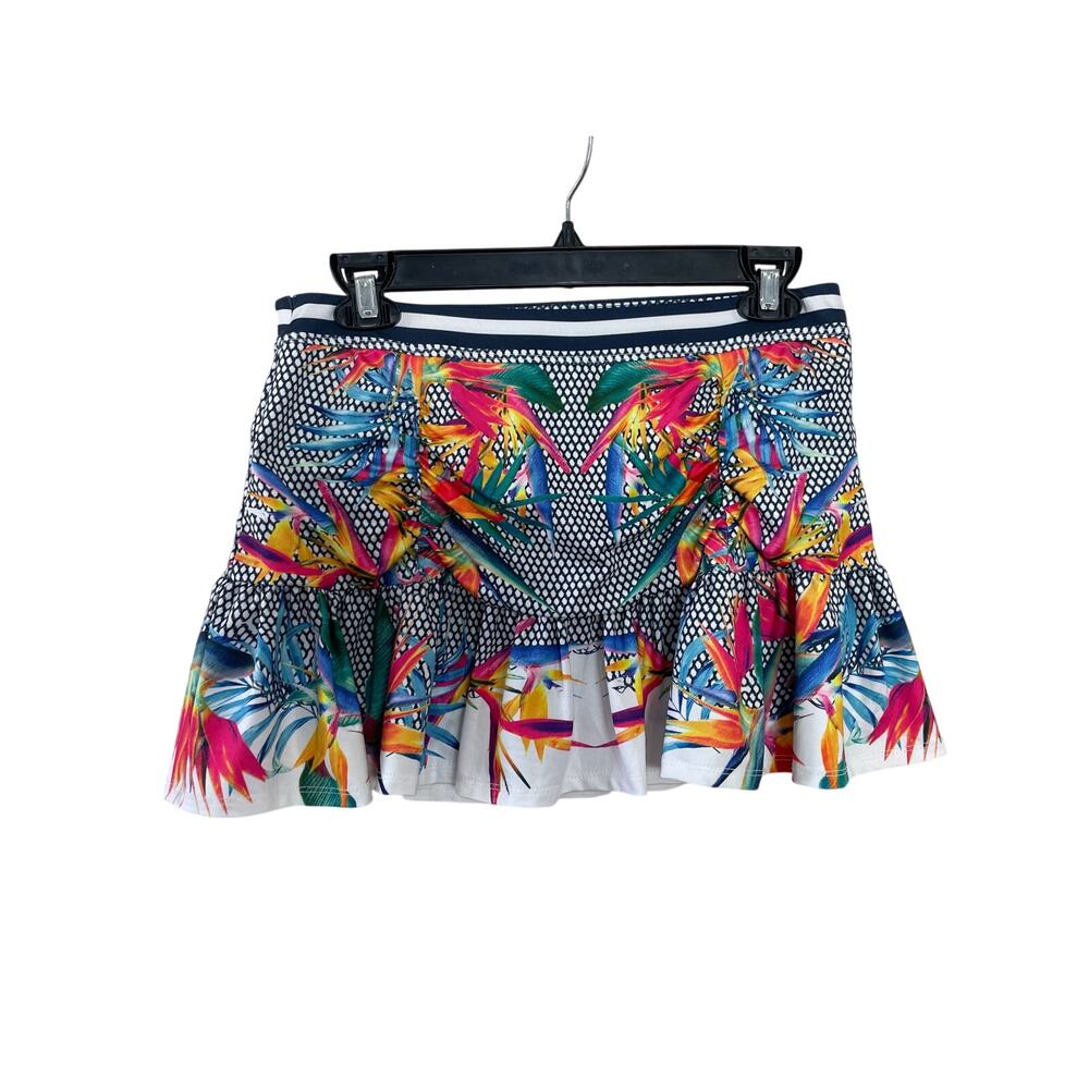 Lucky In Love Tropical Floral Athletic Tennis Skort Skirt Size Small Pickleball